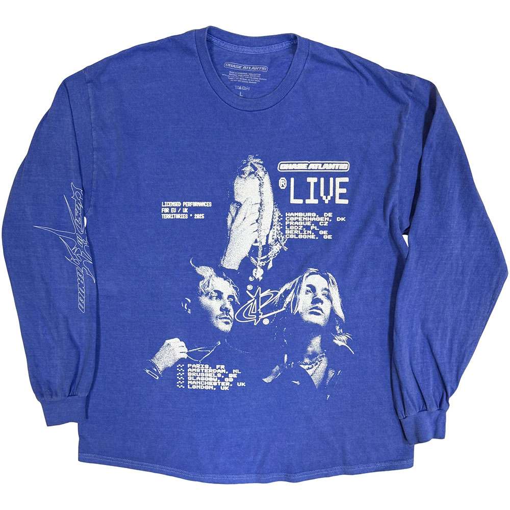 Chase Atlantic - Live European Tour '25 Longsleeve shirt - Blauw